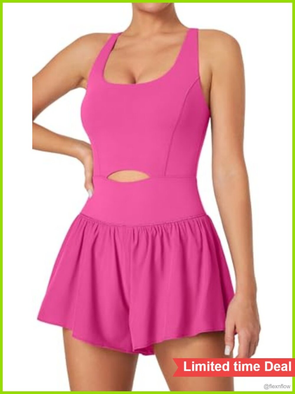 Tummy Control Athletic Romper with Bra Removable Pads